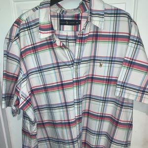 Men’s plaid button down Ralph Lauren shirt